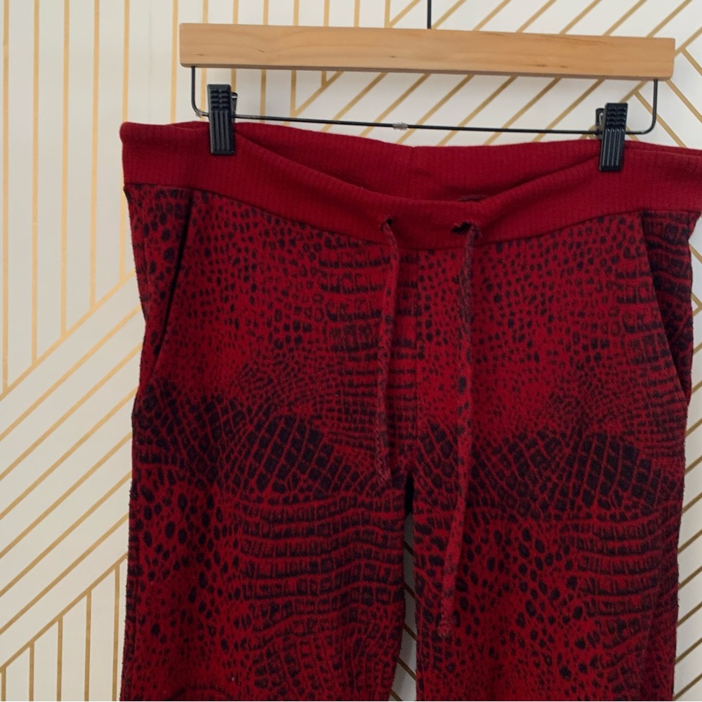 Twenty Montreal knit jogger alligator crocodile print drawstring waist cotton S - Picture 3 of 9
